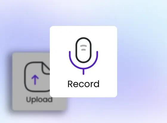 Go to 'My Voices' and upload or record your voice.