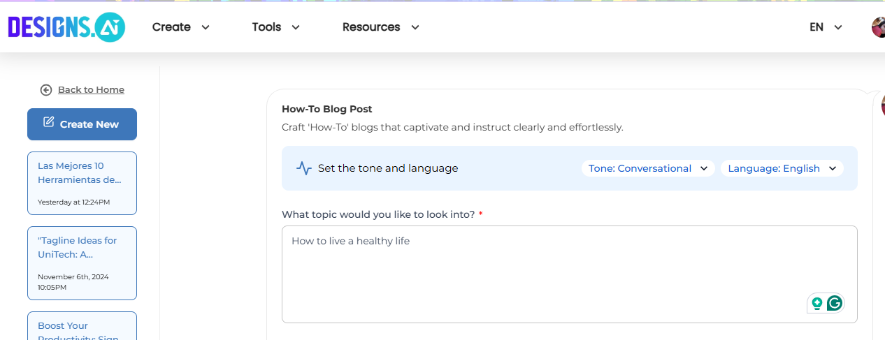 Customizing Tone and Language