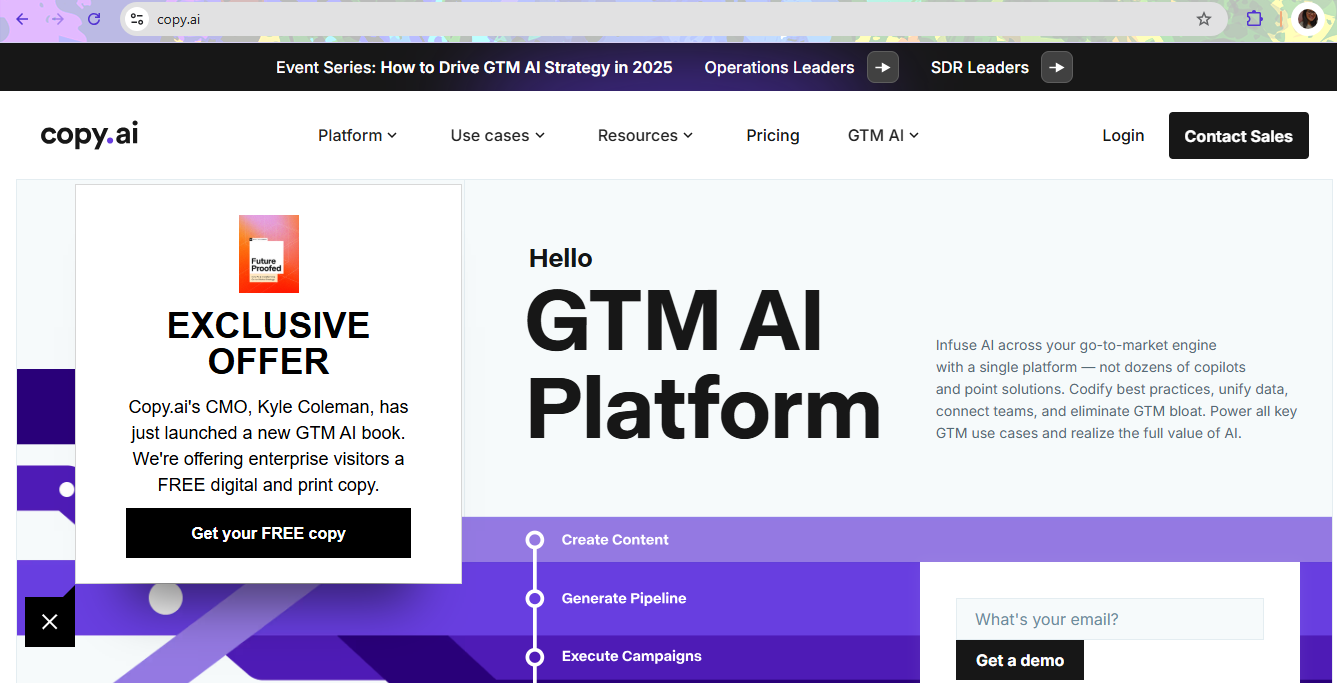 Copy AI for content writing 